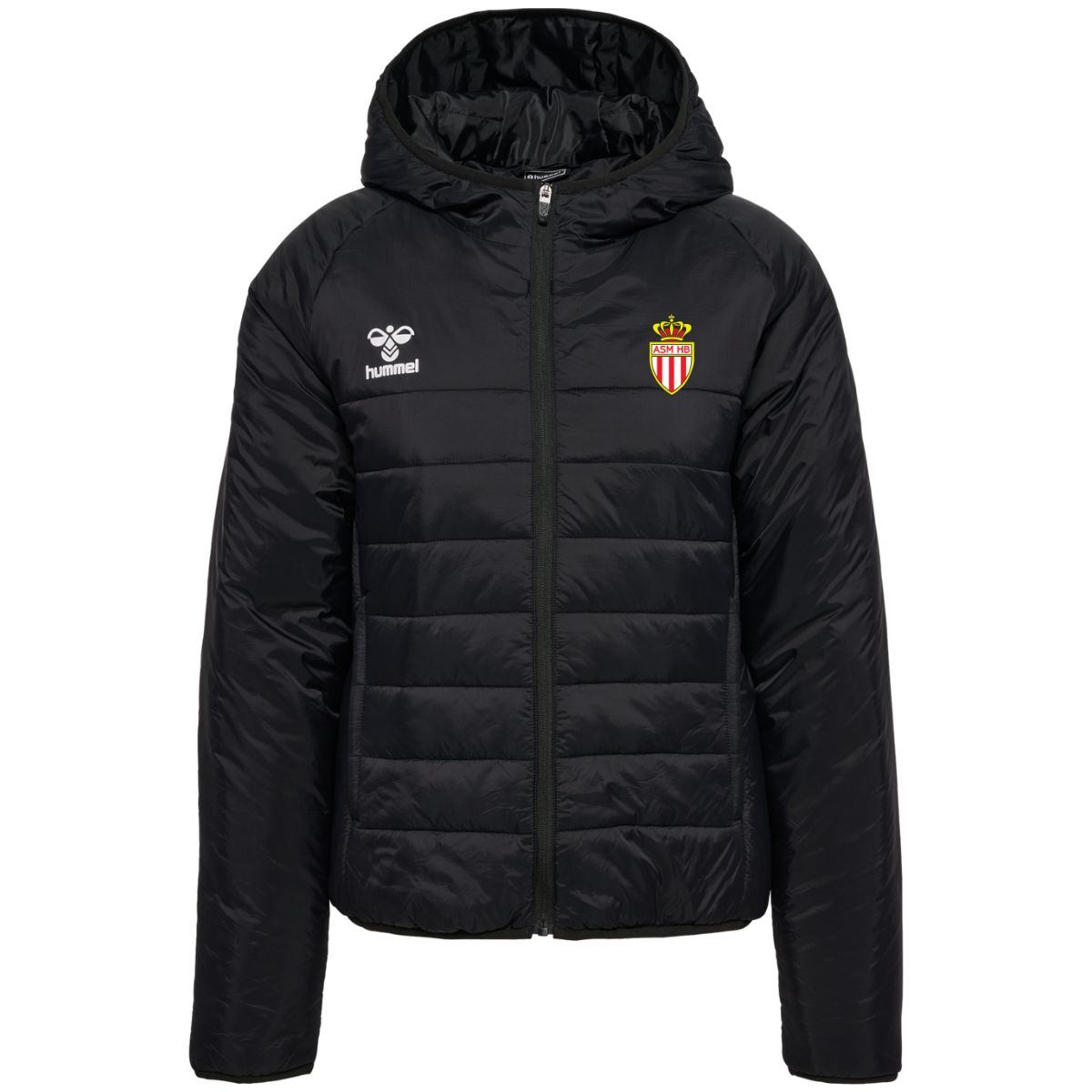 Doudoune Femme noire Hummel pour le club AS Monaco Handball Quentalys - Doudoune Femme noire Hummel pour le club AS Monaco Handball
