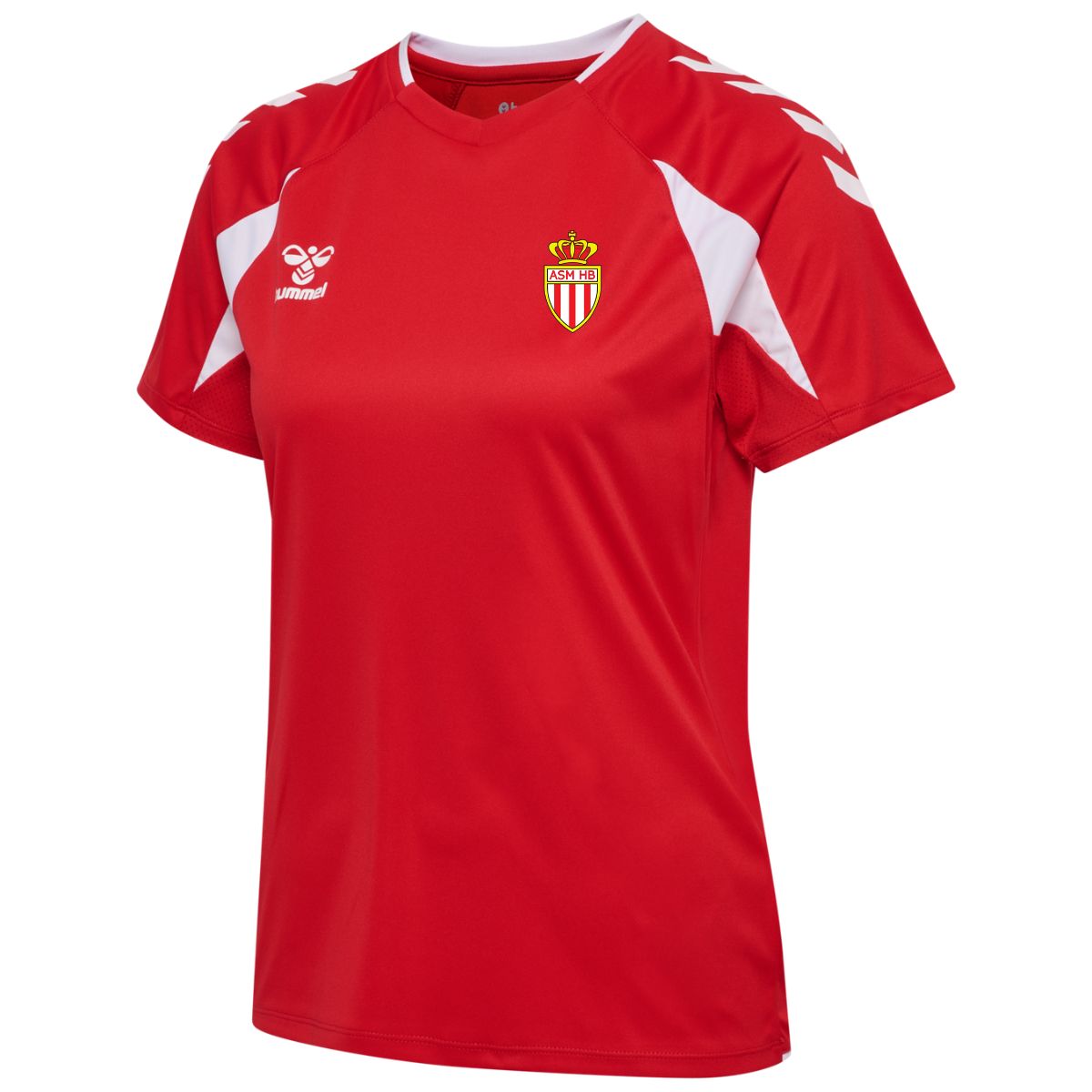 Maillot Femme rouge Hummel pour le club AS Monaco Handball Quentalys - Maillot Femme rouge Hummel pour le club AS Monaco Handball