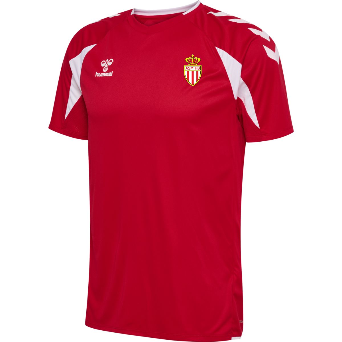 Maillot Homme rouge Hummel pour le club AS Monaco Handball Quentalys - Maillot Homme rouge Hummel pour le club AS Monaco Handball