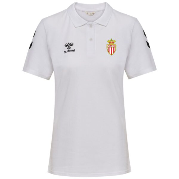 Quentalys - Polo Femme Blanc Hummel pour le club AS Monaco Handball