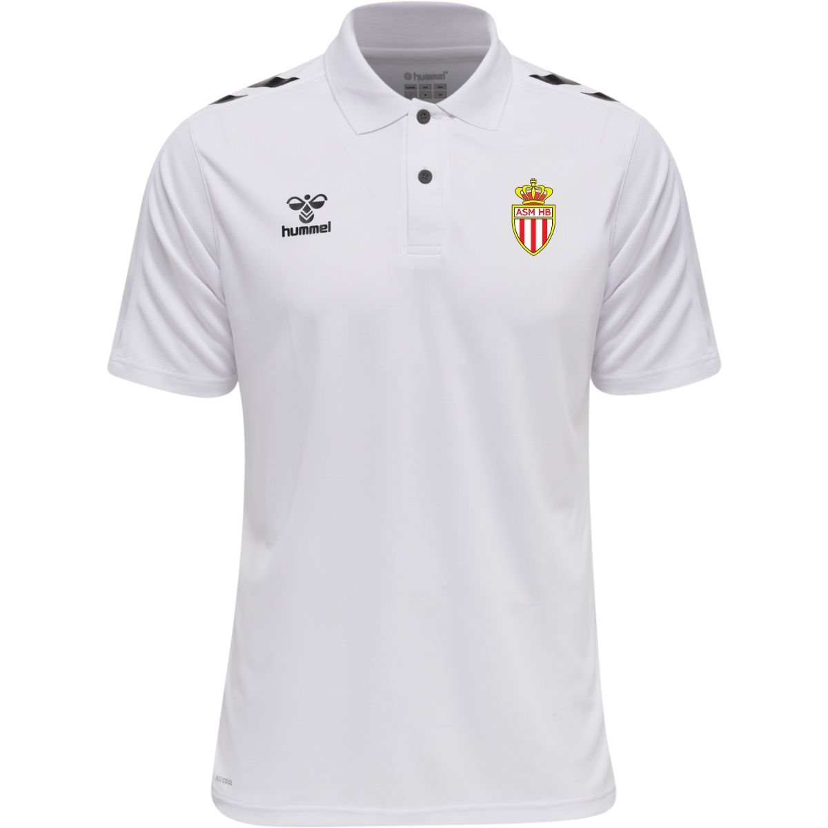 Quentalys - Polo Homme Blanc Hummel pour le club AS Monaco Handball