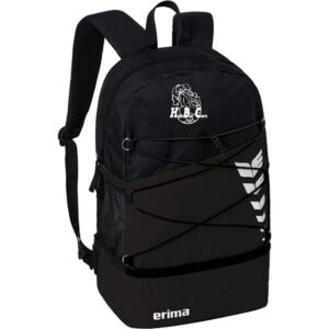 Quentalys - Sac à dos adulte Erima Noir pour le club HB Corte