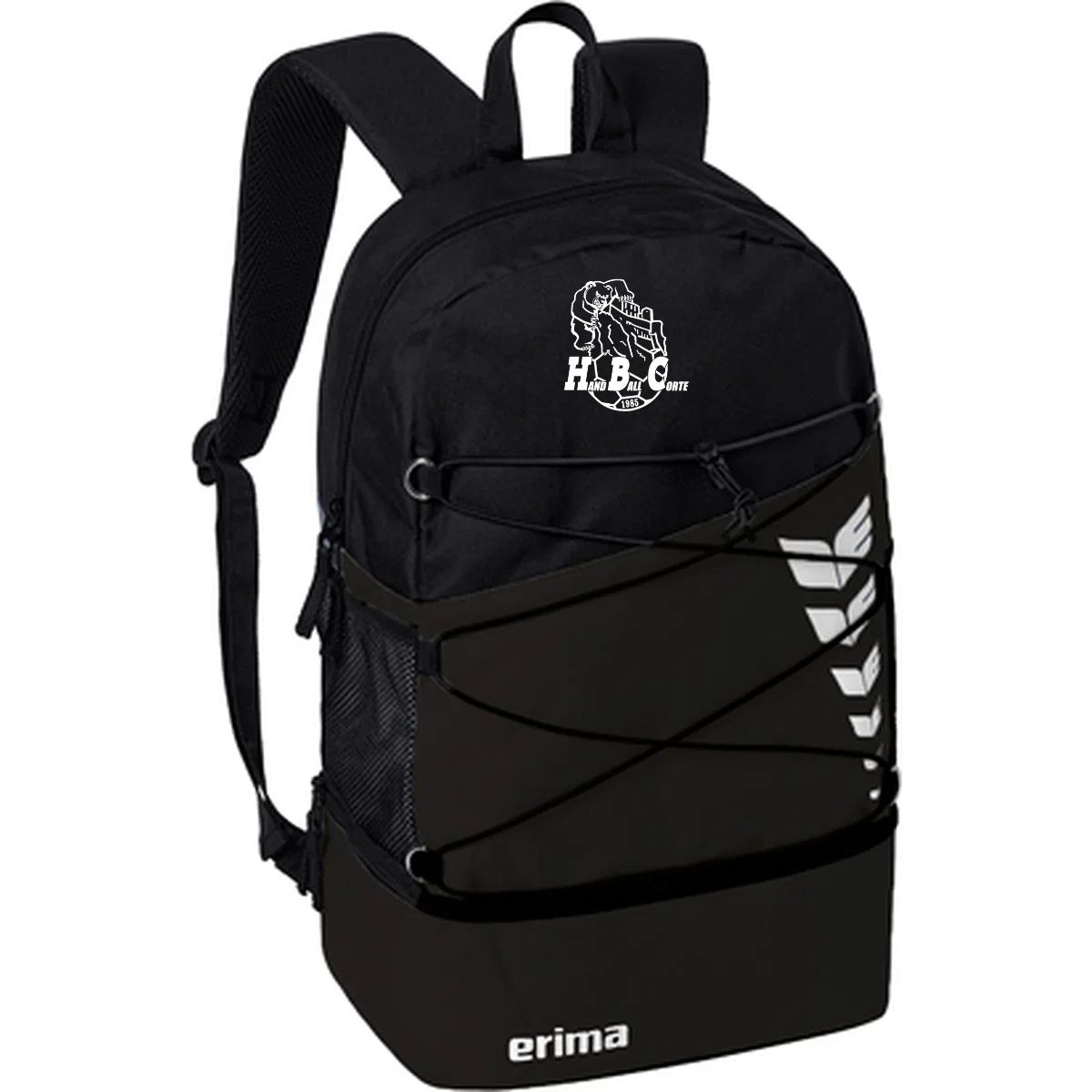 Sac à dos adulte Erima Noir pour le club HB Corte Quentalys - Sac à dos adulte Erima Noir pour le club HB Corte