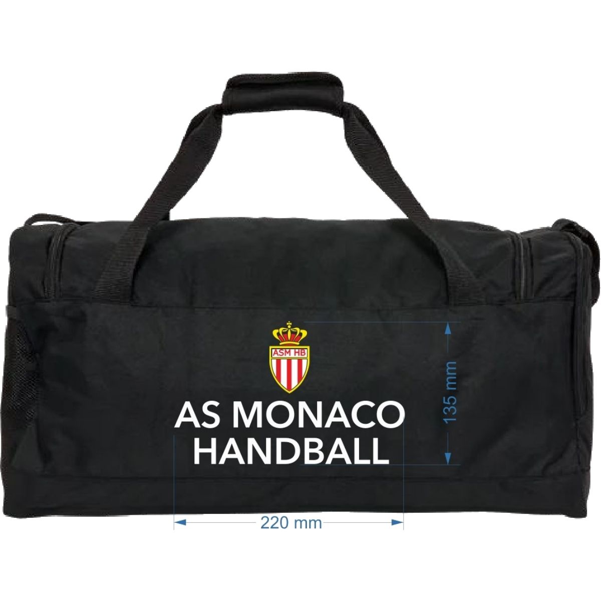 Sac de sport Taille M noir Hummel pour le club AS Monaco Handball Quentalys - Sac de sport Taille M noir Hummel pour le club AS Monaco Handball