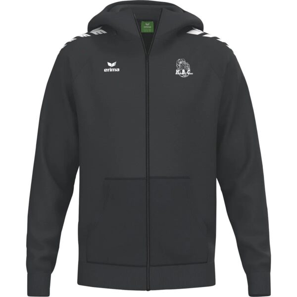 Quentalys - Veste à capuche Erima noire pour le club HB Corte
