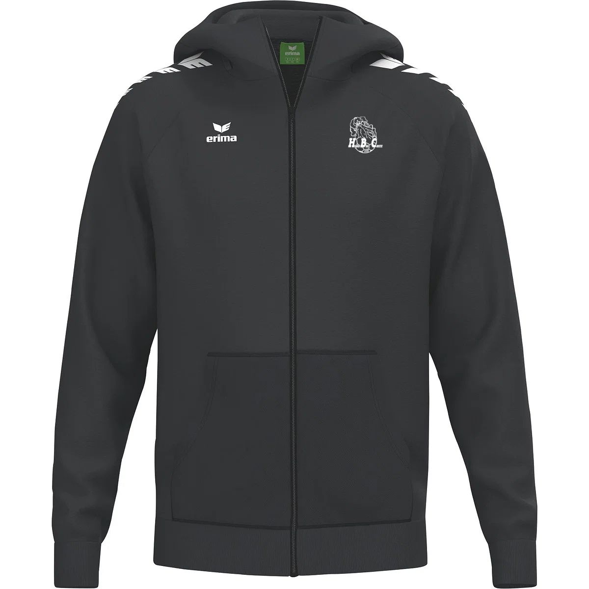 Quentalys - Veste à capuche Erima noire pour le club HB Corte